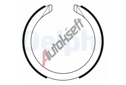DELPHI Sada brzdovch elist parkovac brzdy DF LS2169, LS2169