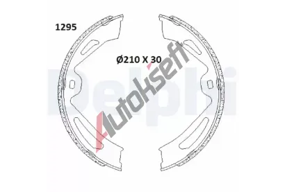 DELPHI Sada brzdov�ch �elist� parkovac� brzdy DF LS2179, LS2179