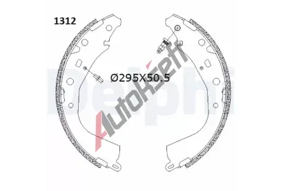 DELPHI Sada brzdových čelistí DF LS2187, LS2187 DELPHI Sada brzdových čelistí DF LS2187, LS2187