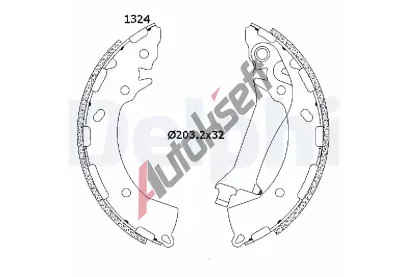 DELPHI Sada brzdovch elist DF LS2200, LS2200