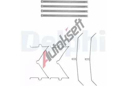 DELPHI Sada psluenstv obloen kotouov brzdy DF LX0627, LX0627