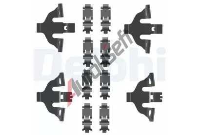 DELPHI Sada psluenstv obloen kotouov brzdy DF LX0781, LX0781