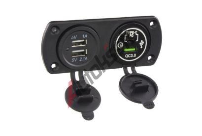 Stualarm Dvojit zsuvka do panelu 3x USB-A + 1x USB-C DO STU34690, 34690