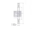 DT Brzdový kotouč - 430 mm DT 10.34105, 10.34105