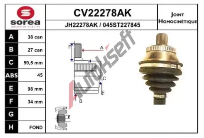 EAI Kloub hnacho hdele, sada EAI CV22278AK, CV22278AK