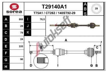 EAI Hnac hdel EAI T29140A1, T29140A1