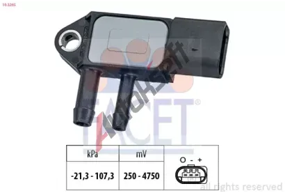 EPS (facet) Senzor tlaku vfukovch plyn Made in Italy - OE Equivalent EPS 10.3265, 10.3265