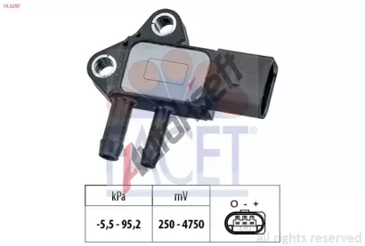 EPS (facet) Senzor tlaku vfukovch plyn Made in Italy - OE Equivalent EPS 10.3297, 10.3297