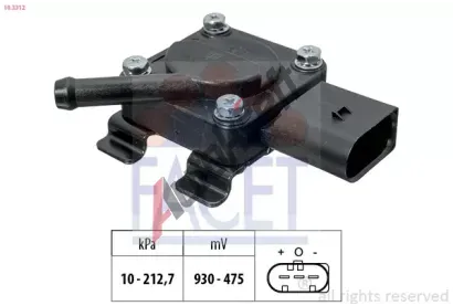 EPS (facet) Senzor tlaku vfukovch plyn Made in Italy - OE Equivalent EPS 10.3312, 10.3312