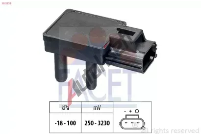 EPS (facet) Senzor tlaku vfukovch plyn Made in Italy - OE Equivalent EPS 10.3332, 10.3332