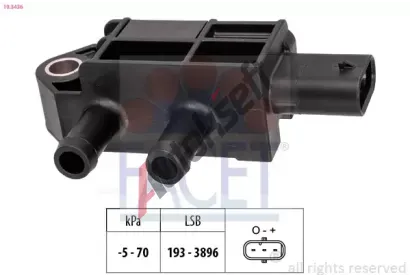 EPS (facet) Senzor tlaku vfukovch plyn EPS 10.3436, 10.3436