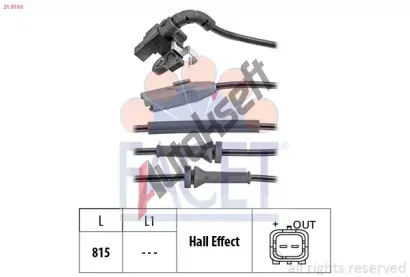 EPS (facet) Snímač počtu otáček kol Made in Italy - OE Equivalent EPS 21.0150, 21.0150 EPS (facet) Snímač počtu otáček kol Made in Italy - OE Equivalent EPS 21.0150, 21.0150