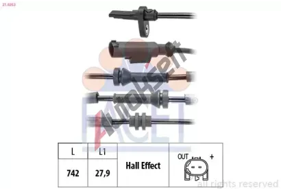 EPS (facet) Snímač počtu otáček kol Made in Italy - OE Equivalent EPS 21.0253, 21.0253 EPS (facet) Snímač počtu otáček kol Made in Italy - OE Equivalent EPS 21.0253, 21.0253