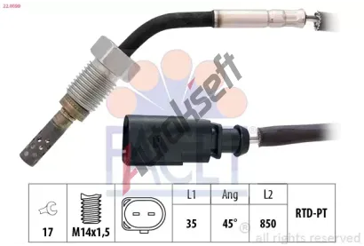 EPS (facet) idlo teploty vfukovch plyn Made in Italy - OE Equivalent EPS 22.0099, 22.0099