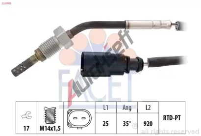 EPS (facet) idlo teploty vfukovch plyn Made in Italy - OE Equivalent EPS 22.0103, 22.0103