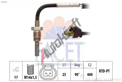 EPS (facet) idlo teploty vfukovch plyn Made in Italy - OE Equivalent EPS 22.0133, 22.0133