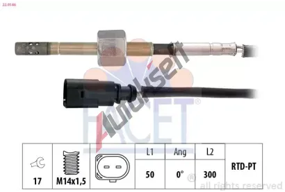 EPS (facet) idlo teploty vfukovch plyn Made in Italy - OE Equivalent EPS 22.0146, 22.0146