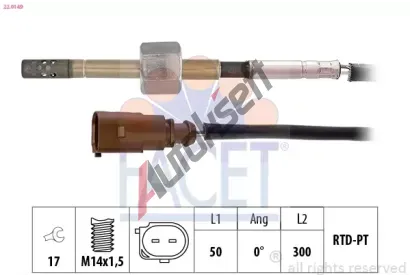 EPS (facet) idlo teploty vfukovch plyn Made in Italy - OE Equivalent EPS 22.0149, 22.0149