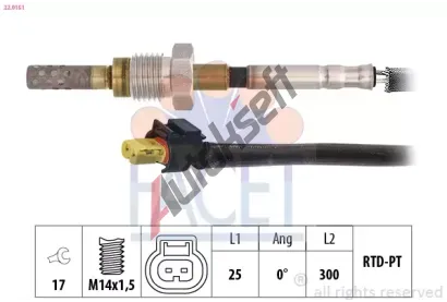 EPS (facet) idlo teploty vfukovch plyn Made in Italy - OE Equivalent EPS 22.0151, 22.0151