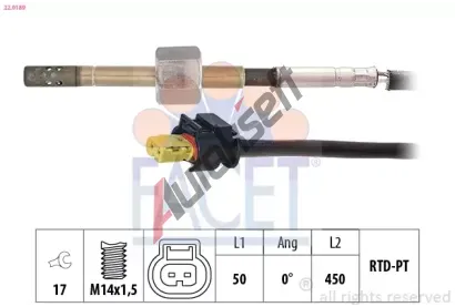 EPS (facet) idlo teploty vfukovch plyn Made in Italy - OE Equivalent EPS 22.0189, 22.0189