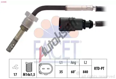 EPS (facet) idlo teploty vfukovch plyn Made in Italy - OE Equivalent EPS 22.0205, 22.0205
