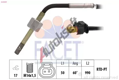 EPS (facet) idlo teploty vfukovch plyn Made in Italy - OE Equivalent EPS 22.0229, 22.0229