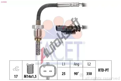 EPS (facet) idlo teploty vfukovch plyn Made in Italy - OE Equivalent EPS 22.0243, 22.0243