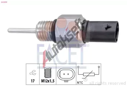 EPS (facet) idlo teploty vfukovch plyn Made in Italy - OE Equivalent EPS 22.0259, 22.0259