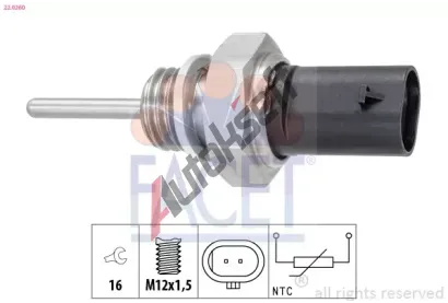 EPS (facet) idlo teploty vfukovch plyn Made in Italy - OE Equivalent EPS 22.0260, 22.0260
