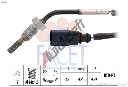 EPS (facet) idlo teploty vfukovch plyn Made in Italy - OE Equivalent EPS 22.0287, 22.0287