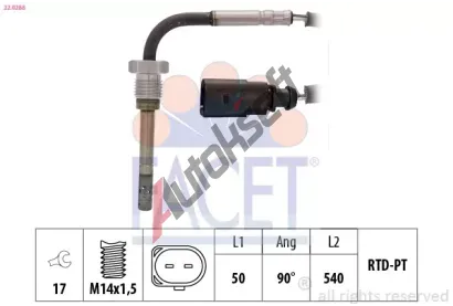 EPS (facet) idlo teploty vfukovch plyn Made in Italy - OE Equivalent EPS 22.0288, 22.0288