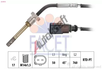 EPS (facet) idlo teploty vfukovch plyn Made in Italy - OE Equivalent EPS 22.0313, 22.0313