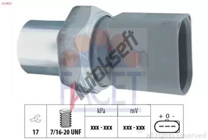 EPS (facet) Tlakový vypínač klimatizace EPS 25.0023, 25.0023 EPS (facet) Tlakový vypínač klimatizace EPS 25.0023, 25.0023
