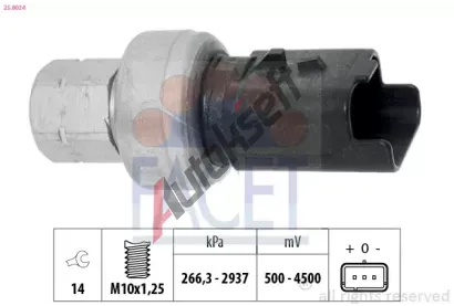 EPS (facet) Tlakový vypínač klimatizace EPS 25.0024, 25.0024 EPS (facet) Tlakový vypínač klimatizace EPS 25.0024, 25.0024