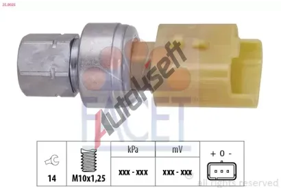 EPS (facet) Tlakový vypínač klimatizace EPS 25.0025, 25.0025 EPS (facet) Tlakový vypínač klimatizace EPS 25.0025, 25.0025