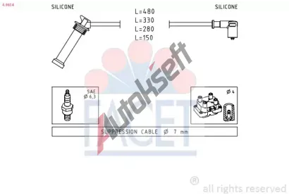 EPS (facet) Sada kabel pro zapalovn Made in Italy - OE Equivalent EPS 4.9614, 4.9614