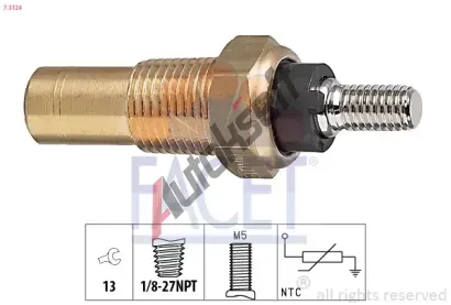 EPS (facet) Senzor teploty chladic kapaliny EPS 7.3124, 7.3124