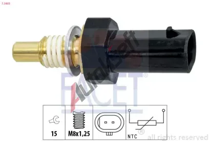 EPS (facet) Senzor teploty chladicí kapaliny EPS 7.3403, 7.3403 EPS (facet) Senzor teploty chladicí kapaliny EPS 7.3403, 7.3403
