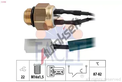 EPS (facet) Teplotní spínač - větrák chladiče EPS 7.5199, 7.5199 EPS (facet) Teplotní spínač - větrák chladiče EPS 7.5199, 7.5199