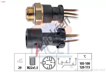 EPS (facet) Teplotní spínač - větrák chladiče EPS 7.5668, 7.5668 EPS (facet) Teplotní spínač - větrák chladiče EPS 7.5668, 7.5668