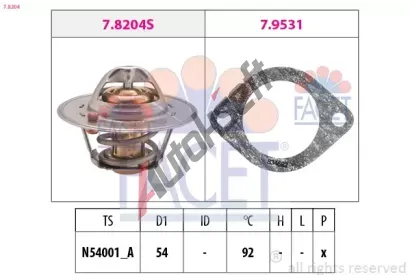 EPS (facet) Termostat - chladivo EPS 7.8204, 7.8204
