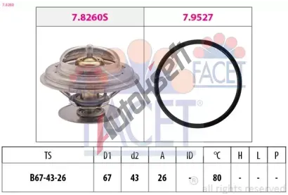 EPS (facet) Termostat - chladivo EPS 7.8260, 7.8260