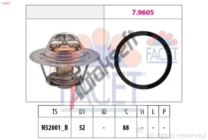 EPS (facet) Termostat - chladivo EPS 7.8312, 7.8312