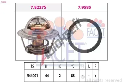 EPS (facet) Termostat - chladivo EPS 7.8366, 7.8366