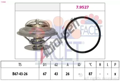 EPS (facet) Termostat - chladivo EPS 7.8385, 7.8385
