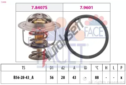 EPS (facet) Termostat - chladivo EPS 7.8408, 7.8408