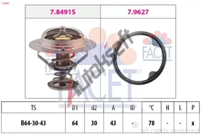 EPS (facet) Termostat - chladivo EPS 7.8491, 7.8491