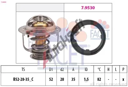 EPS (facet) Termostat - chladivo EPS 7.8493, 7.8493