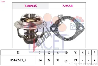 EPS (facet) Termostat - chladivo EPS 7.8693, 7.8693