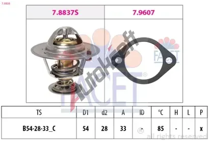 EPS (facet) Termostat chladiva EPS 7.8838, 7.8838